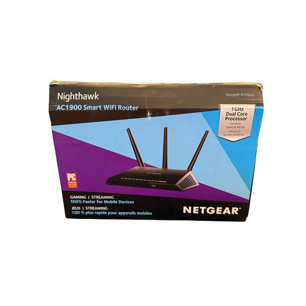 Netgear Nighthawk AC1900 Smart WiFi‎ Router, Model R7000 Gaming Streaming